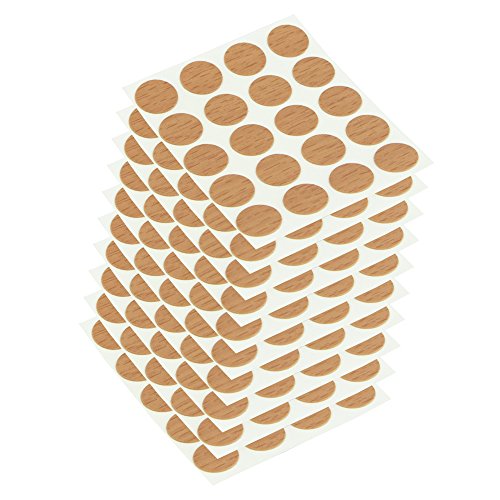 EMUCA 4026430 Cache couvre vis adhésif, Hêtre, Ø 13 mm, Set de 200 Pièces