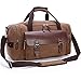 Aidonger Canvas&Leather Travel Bag Duffel Bag Weekender Bag with Strap