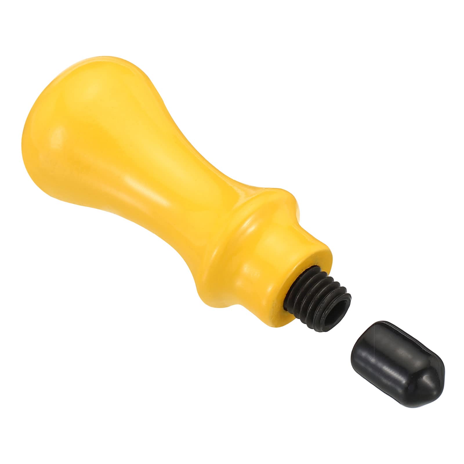 PATIKIL Wax Seal Stamp Handle Only, Wooden Handle Replacement Sealing Stamp Handles for Wedding Invitation Card Letter Envelope Style 2, Yellow