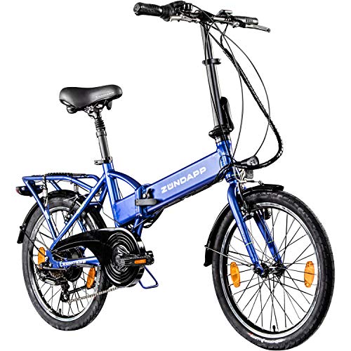Zündapp Z101 E Bike 20 Zoll Klapprad für Erwachsene 150-180 cm Elektro Fahrrad 6 Gänge Klappfahrrad Pedelec mit…