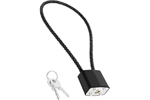 Cable Gun Locks with Keys - 15" Keyed Cable Gun Lock Heavy Duty Helmet Lock Fits Shotgun Trigger Lock, Shotguns, Rifles, Pist