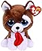 Ty Beanie Boos Valentine's 2019 Sweetums (Pink Giraffe) & Smootches (Brown Dog) Gift Set Bundle with Bonus Matty's Toy Stop Storage Bag - 2 Pack