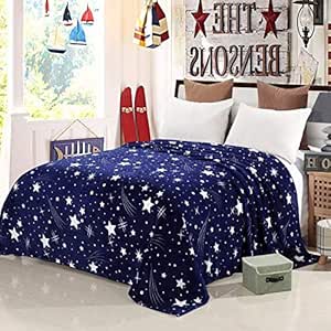 Manta de Franela de Estrella Azul Manta de sofá Ropa de Cama Manta de