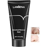 MIESCHER Blackhead Removal Mask, Peel Off Facial Black Mask, Purifying Bamboo Charcoal Nose Facial, Removes Blackheads, Deep Pore Cleansing, Skin Cleansing for All Skin Types of Men &amp; Women