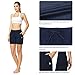 baleaf Women's Shorts Athletic Running Workout Casual Cotton Lounge Walking Sweat Yoga Jersey Pull On Shorts Pockets Navy Blue Size M