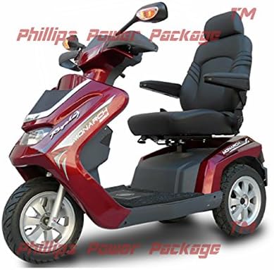 EV Rider - Royale 3 Scooter - 3-Wheel - Red - with PHILLIPS IN HOME SERVICE POWER PACKAGE (3 years) - UP TO A $500 VALUE