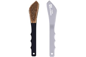 TWO STONES Boar Hair Rock Climbing Brush with Ergonomic Handle, Bouldering Boulder Brush as Durable Cleaning Tool for Chalk and Climbing Holds on Wall Indoor or Outdoor
