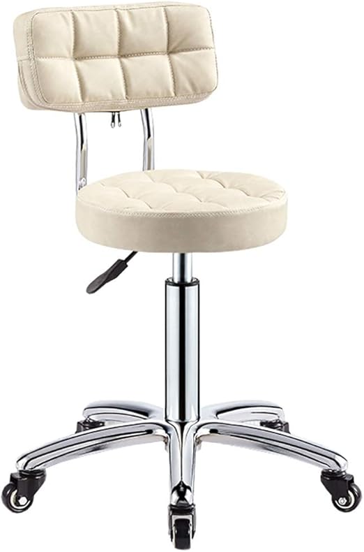 Lwjjby Armless Swivel Desk Chair Office Chair with Wheels,Adjustable Task Chair PU