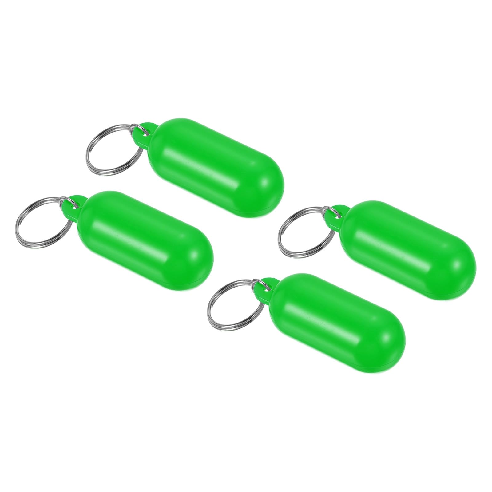 PATIKIL Floating Keychain, 4 Pack Plastic Key Float Surfing Fishing Marine Sailing Key Holder Buoyant Keyrings for Boating Kayaking Water Sports, Green