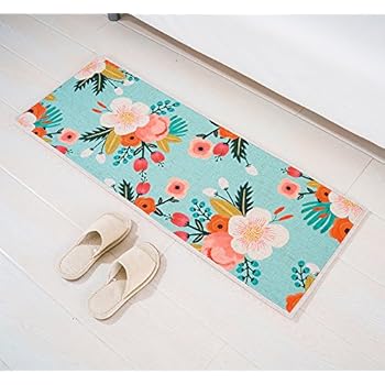 Amazon.com : Pioneer Woman Kitchen Rug Mat Bright Floral Hand Hooked 18