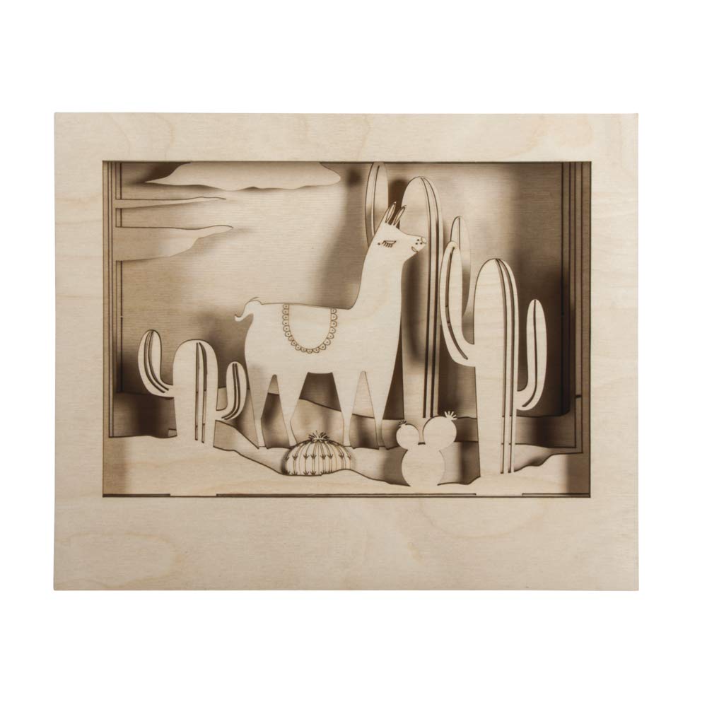 RAYHER Diorama, Wood, Natural, 24x20x6.9 cm