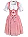 DJT Women's 3 Pcs Dirndl Serving Wench Bavarian Beer Girl Oktoberfest Adult Costume