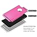 6s Plus Case, iPhone 6 Plus&6s Plus Case - TURATA [Heavy Duty] Dual Layer Hard Plastic TPU Protective Case Bumper with Dust Plug Design for iPhone 6 Plus&6s Plus (5.5 inch) - Hot Pink