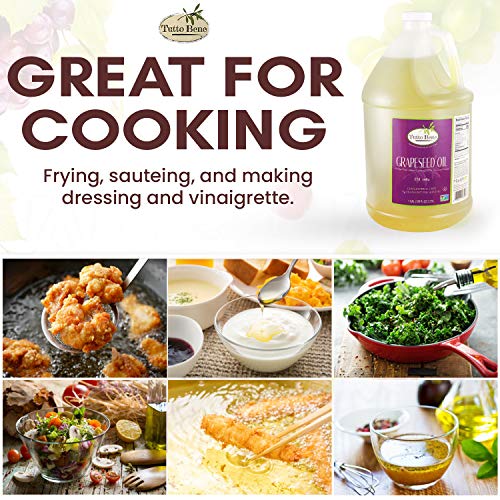 Tutto Bene Premium Quality Grapeseed Oil 1 Gallon (128 ounces), for