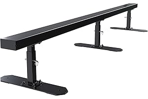 KUAFU 6ft Long Flat Bar Skate Rail, Portable Skateboard Ramp Grind Rail, Detachable Skatepark Grind Rail, for BMX, Scooters, 