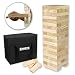 Sports Festival Giant Wooden Tumbling Timbers with Storage Bag, Hardwood Block Stacking Game for Yard Games
