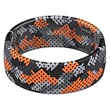 ThunderFit Silicone Wedding Ring for Men, Printed