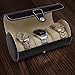 Sorbus Leatherette Roll Traveler's Watch Storage Organizer for 3 Watch and/or Bracelets, Black