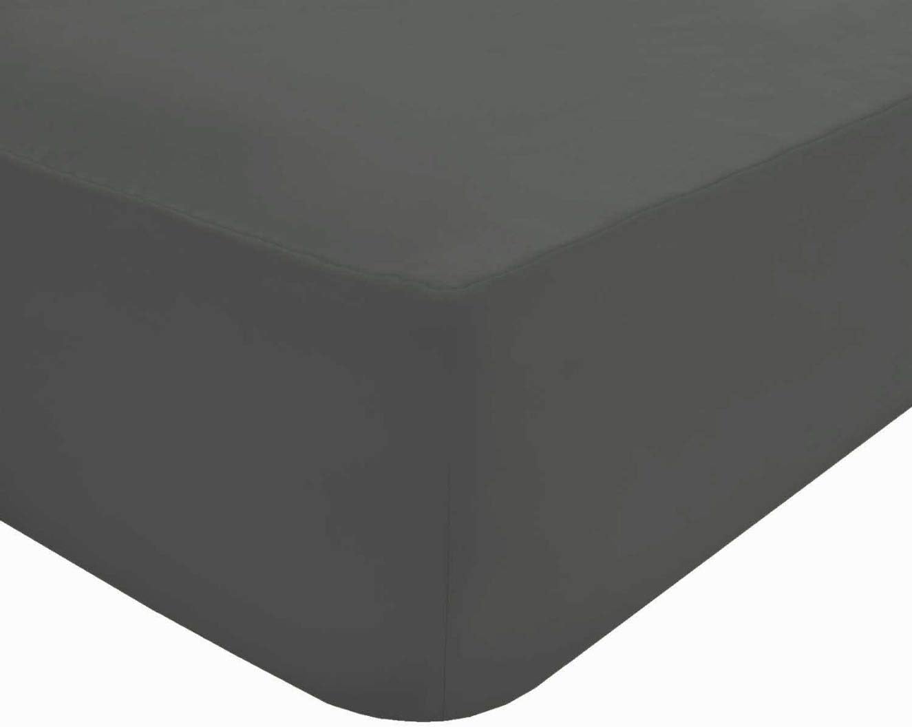 Sleepdown Fitted Sheet Polycotton Easy Care Non-Iron Super Soft 10 Inch 25cm Deep Pocket Bedsheet Bed Linen, Double