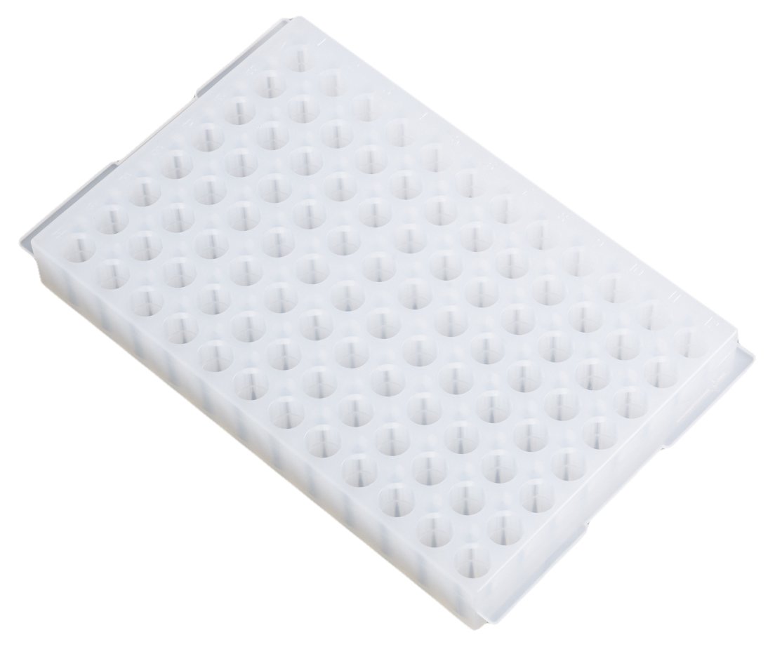 Camlab Plastics RTP/7110-96N 96 Well Polypropylene Reversible Rack, Natural