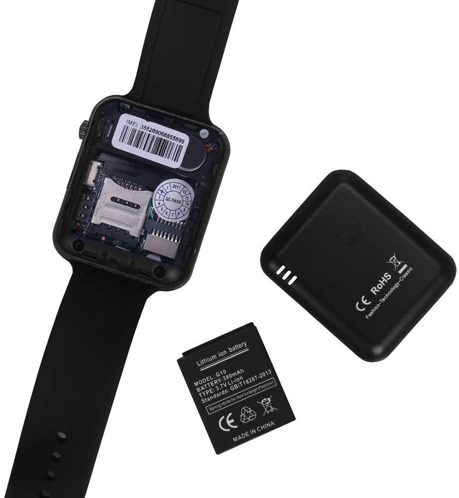 YOKEYS Bluetooth Smart Watch with Touchscreen Camera,Unlocked Watch Cell Phone with Sim Card Slot,Smart Wrist Watch,Smartwatch Phone for Android Samsung iOS iPhone X 7 8 6S Men Women Kids (New Black)