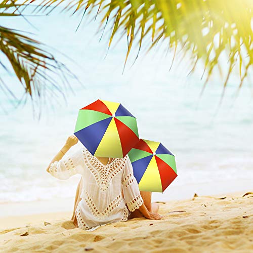 Heqishun 5 Stücke Regenschirmhut als Spassgeschenk an Karneval Regenschirmmütze Spaßiges Accessoire Kopfregenschirm… – Bild 8