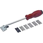 Lisle 52000 Razor Blade Scraper,Red | Also includes one plastic blade