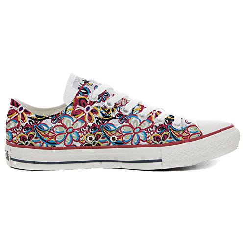 Converse All Star CUSTOMIZED , Sneaker Unisex, printed Italian style Slim Floreal Abstract