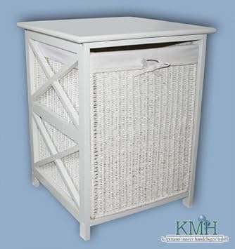 Wäschekorbkommode mit Wäschekorb im Rattan-Look / Wäschekorb