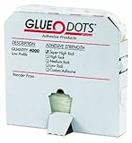 Glue Dot GD112 Low Profile Super High Tack Glue Dot, 1/4