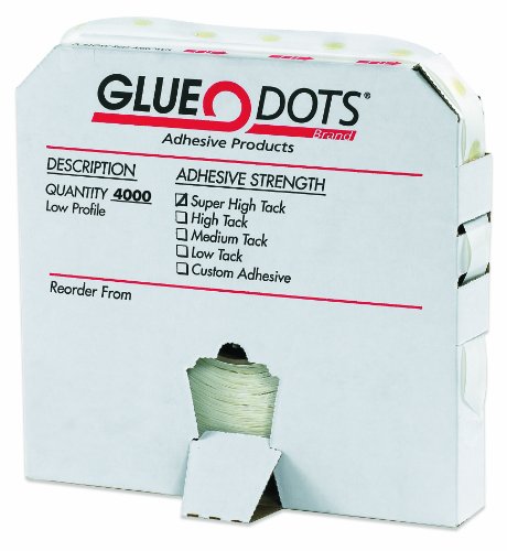 Glue Dots Low Profile Super High Tack Glue Dot, 1/4