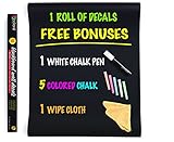 Colore Xtra Large Ultra-Durable Moveable Blackboard Chalkboard Contact Paper Wall Decals - 1 Roll