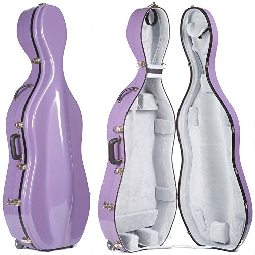 image for Bobelock 2000W Purple Fiberglass 4/4 Cello Case
