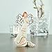 Perfectly Paisley Courage Angel Holding Bird by Pavilion, Reads Strength is Courage, 6-inches Tall