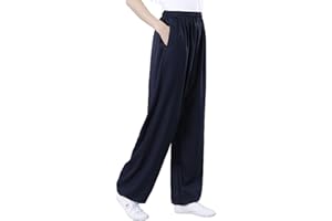 Men Women Cotton Linen Tai Chi Pants Training Kung Fu Trousers Martial Arts Bottoms