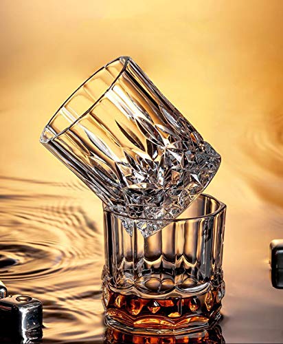 Whiskygläser, altmodische Whiskey-Gläser, bleifrei, elegantes Kristallglas-Set, Gin-Rum-Gläser und einzigartig für… – Bild 6