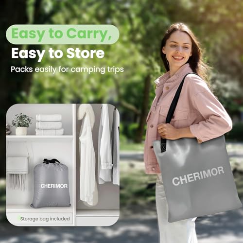 CHERIMOR Air Mattress Queen with Built in Pump, Anti-Sag Horizontal Beam, 3-Min Fast Inflation, 800 lbs Heavy-Duty Support Blow Up Mattress, Multi-Layer Leak Proof Air Bed for Home Guests Camping