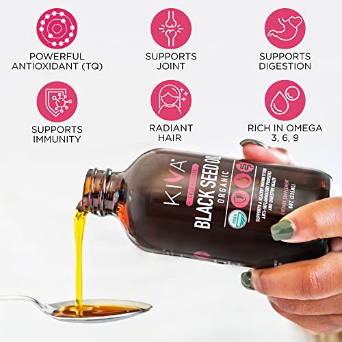 Kiva Organic Black Seed Oil, 100 Pure ColdPressed Nigella Sativa Up
