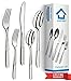Silverware Set 18/10 Stainless Steel – Forks Spoons Knives for 4 Person - 20 Pieces Cutlery Set - Top Grade Eating Utensils Set in Gift Box - Silver Flatware for Home & Restaurant (18/8 Steel)