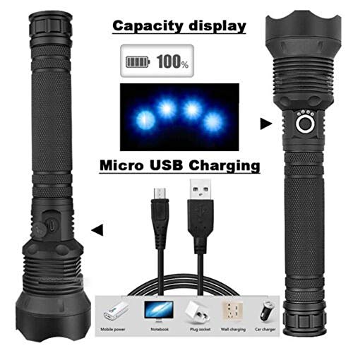 led Flashlight 90000 lumens Most Powerful 26650 USB Torch xhp70 xhp50 Hunting (P70 Flashlight) - Thumbnail 4