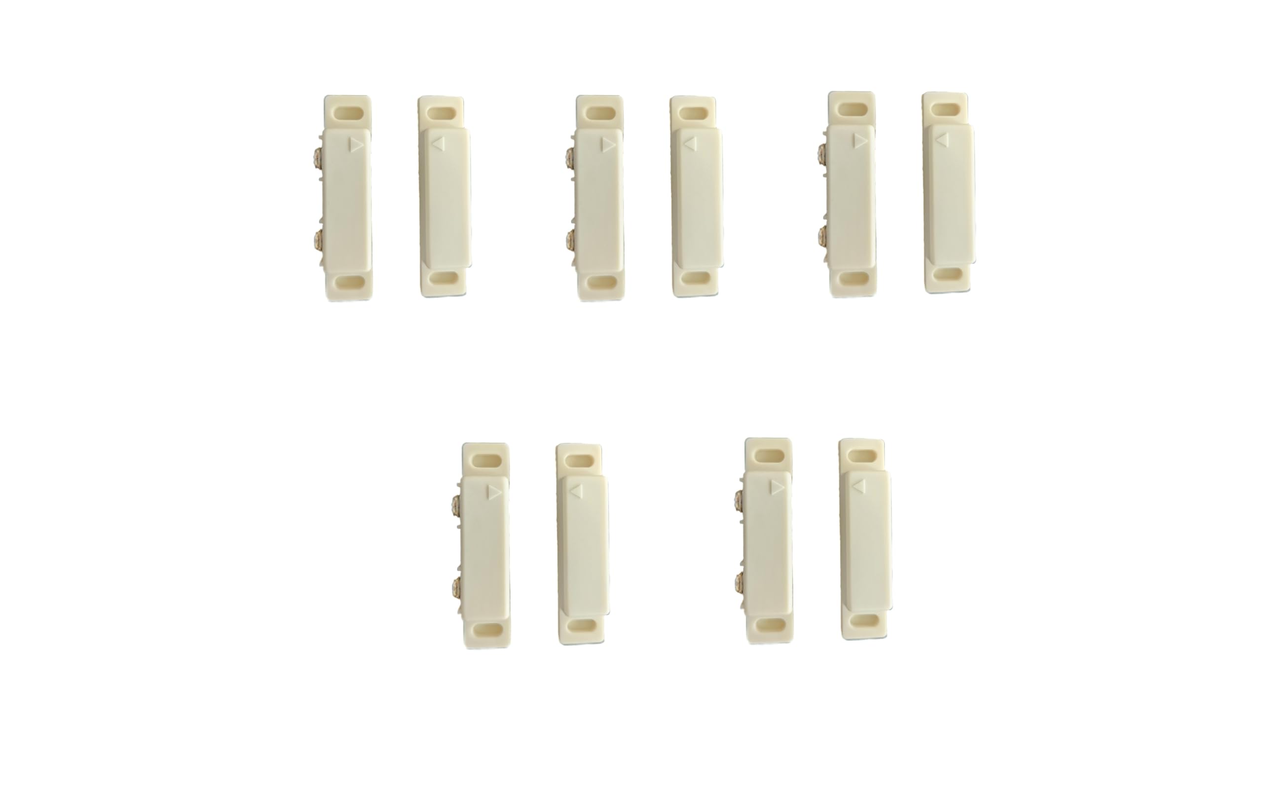 LE Sircut Magnet Door Contact, 5pcs Recessed Wired Security Door contact Sensor Alarm Magnetic Reed Switch, Magnetic Door Sensor, Connect Circuit, Magnet Away - Break Circuit (LEMS-130-5)