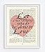 Let Everything You Do Be Done in Love, 1 Corinthians 16:14, Christian Art Print, Unframed, Vintage Bible Page Verse Scripture Home Decor Inspirational Poster Gift, 8x10 Inches