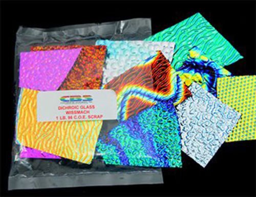 CBS Dichroic Glass Jewelry Pack Black 1lb.Bag 96 COE