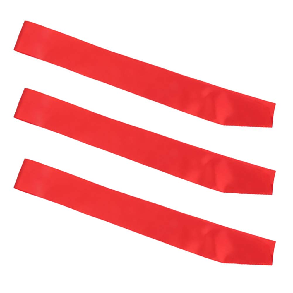 HugeDE 6 Pcs Blank Red Satin Sashes Plain Sashes Wedding Sash Bridal Belts Classic Ribbon Sash for Wedding Hen Party DIY