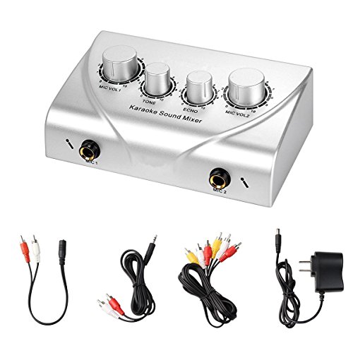 Nobsound Karaoke Sound Echo Mixer KTV Effects Reverb MIC Preamp For Home Audio DVD System