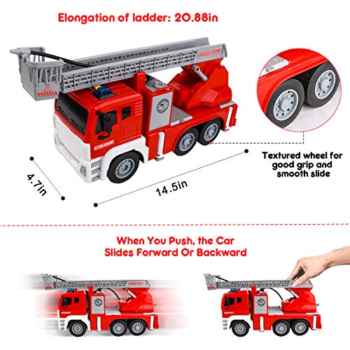 Fire Trucks for Boys Firetruck & 5 FiremanToy with Water Shooting