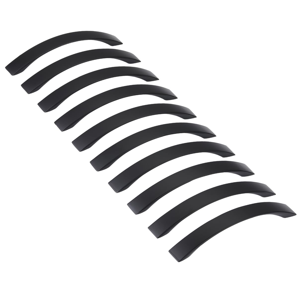 Ndjiloik Pack of 10 Black Kitchen Cupboard Door Handles Furniture Handles Cabinet Handles 160 mm Hole Spacing