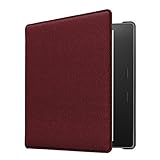 CaseBot Case for Kindle Oasis (9th Gen, 2017 Release) - Denim Burgundy