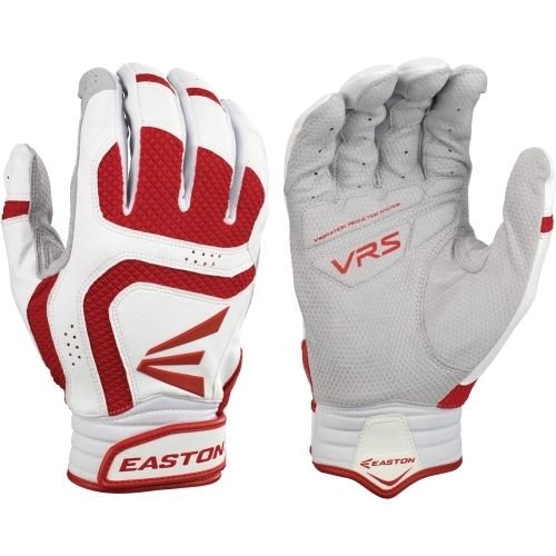 Easton Youth Vrs Icon Batting Gloves (Large, White/Red)