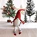 LARLIFE Handmade Christmas Gnome Decoration Santa Swedish Figurines (Red-2)